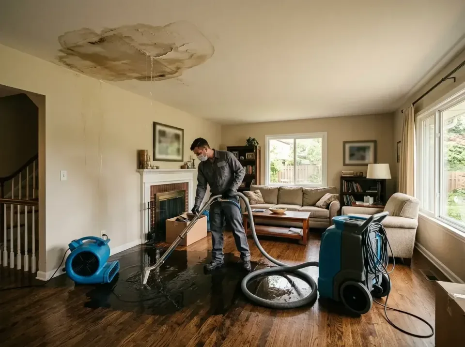 attic-pipe-burst-ceiling-drip-008 — frequently asked questions, Water Damage Restoration & Carpet Care in Mount Horeb, WI